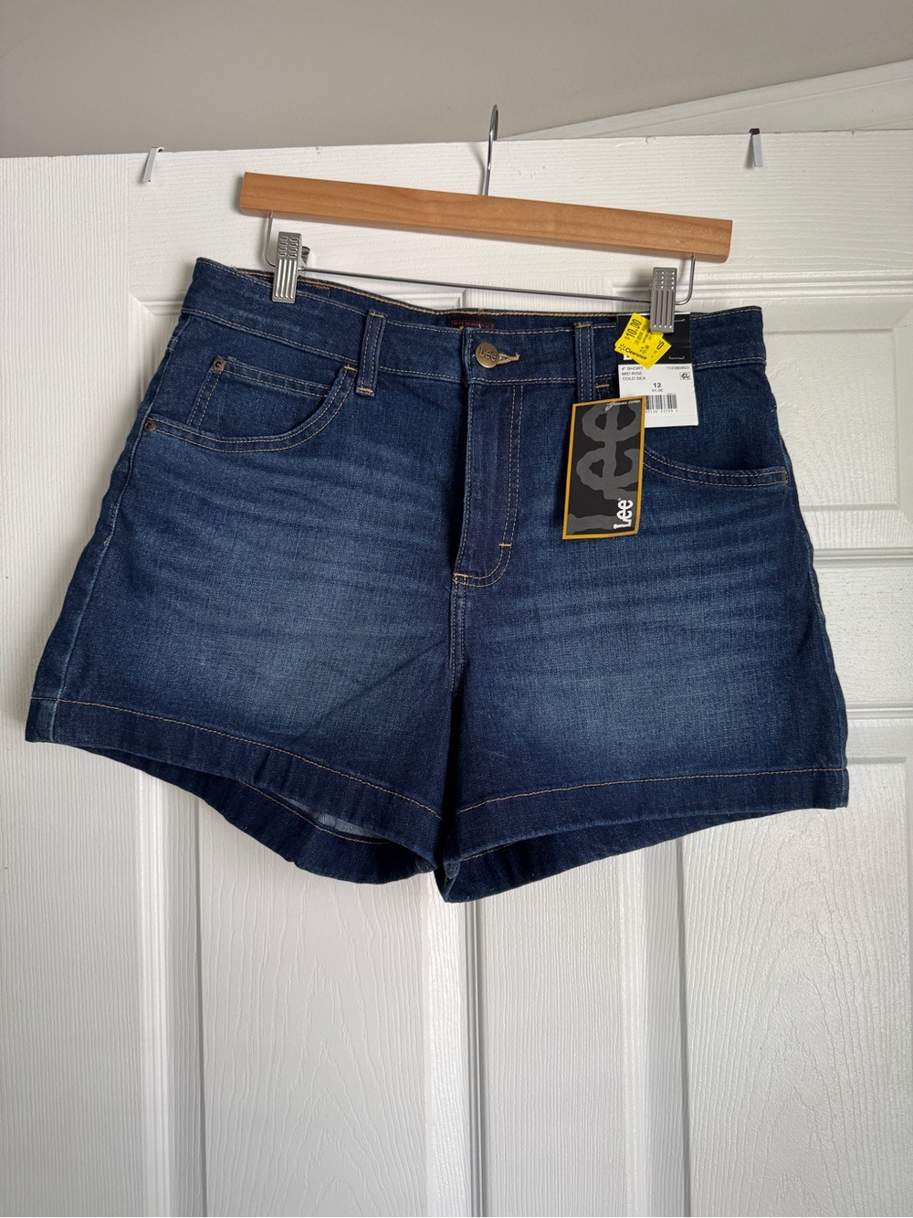 Lee Dark Blue Denim Jean Shorts